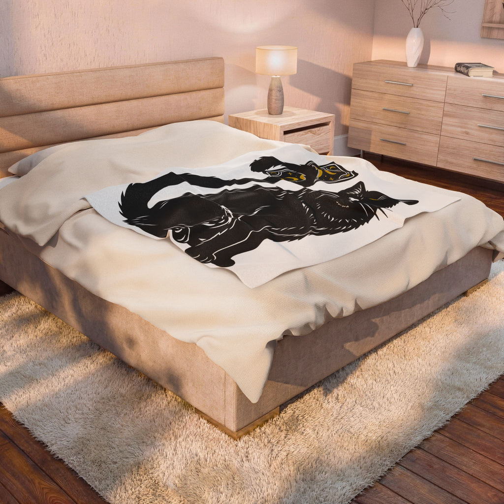 Black Cat Blanket Cat Witchcraft Gift Women Mystical Blanket Cat Blanket Feline Fan Occult Graphic Vintage Tarot Card Blanket