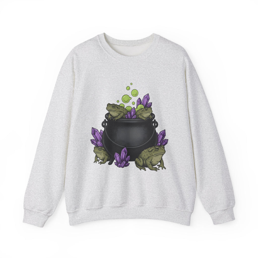 Cauldron Frogs Sweatshirt Halloween Witchcraft Gift Women Gothic Sweatshirt Toad Sweatshirt Horror Fan Dark Sweatshirt Occult Graphic