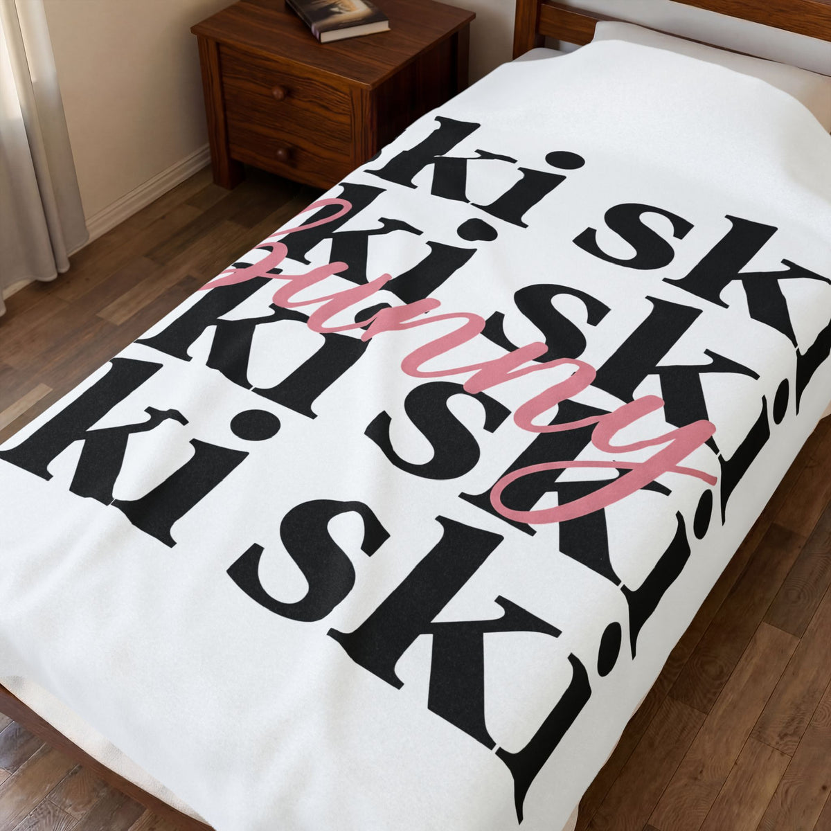 Ski Font Print Blanket Skiing Frost Gift Women Thick Blanket Typography Blanket Snowboarder Enthusiast Bold Blanket Winter Graphic Neat Calligraphy