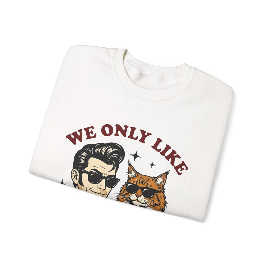 Cat Man Sunglasses Sweatshirt Cat Humor Gift Women Retro Sweatshirt Cool Cat T