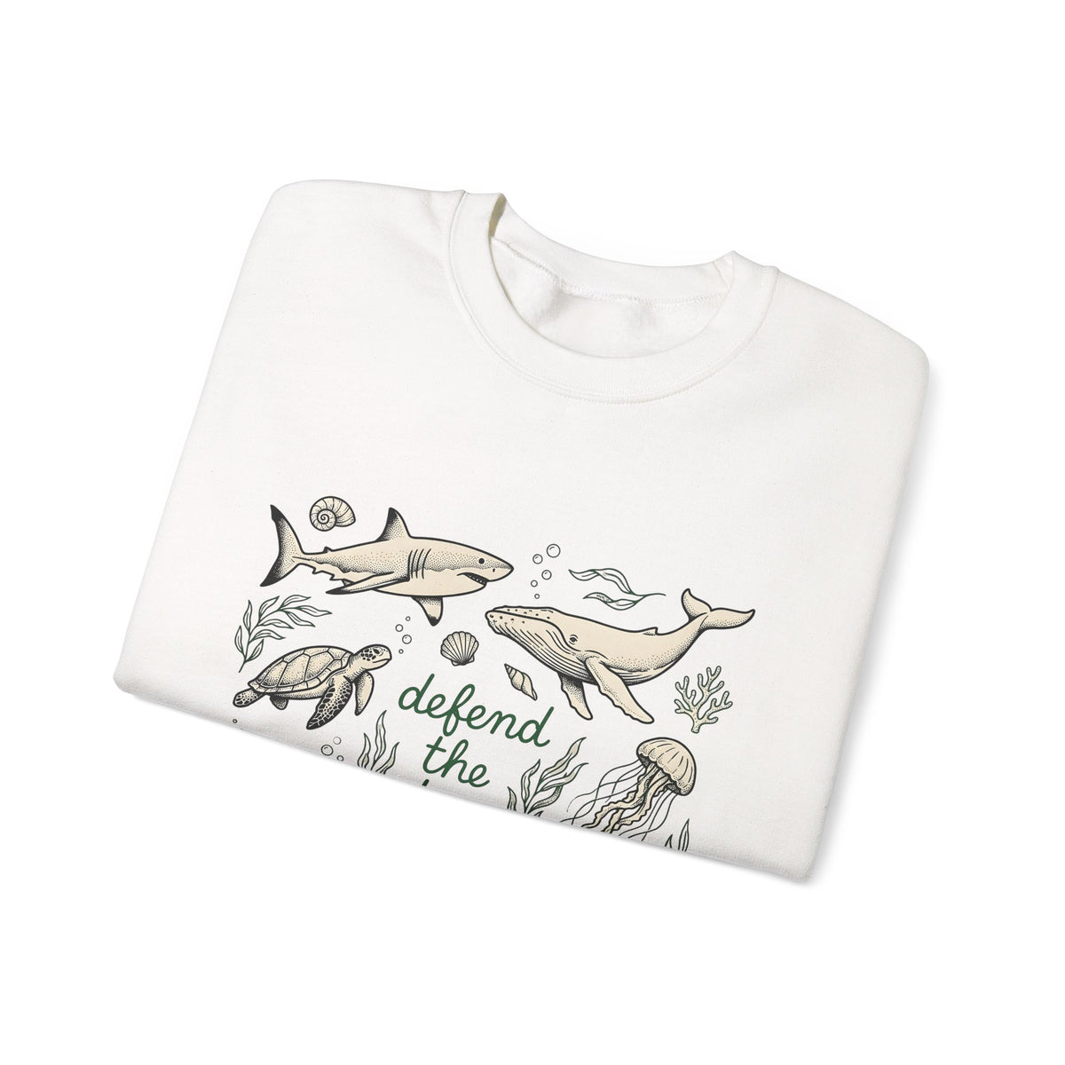 Sea Creatures Sweatshirt Ocean Wildlife Gift Women Sketch Sweatshirt Marine Life Sweatshirt Marine Fan Oceanic Sweatshirt Wildlife Graphic Retro Kelp Sweatshirt