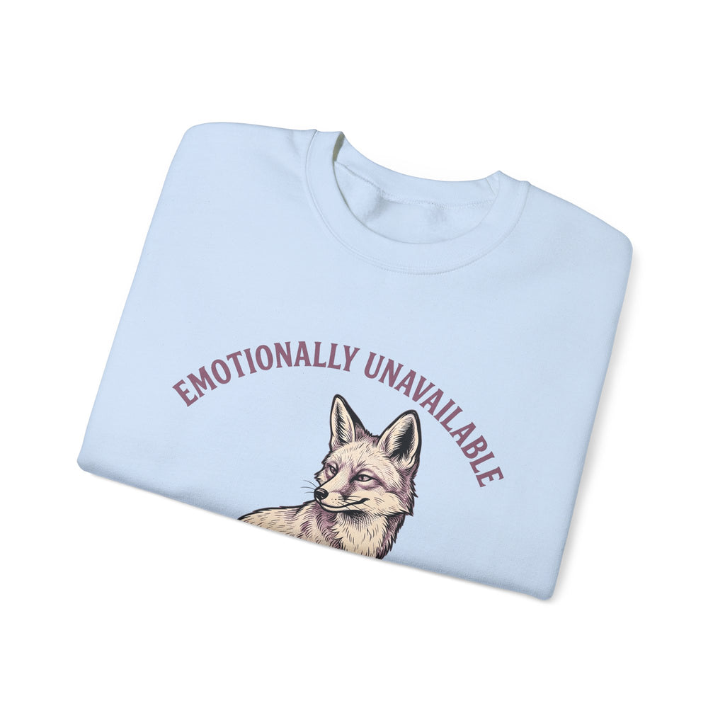 Fox Funny Animal Gift Hand Drawn Fox Humor Fan Illustrated Wildlife Vintage Arched Text Sweatshirt