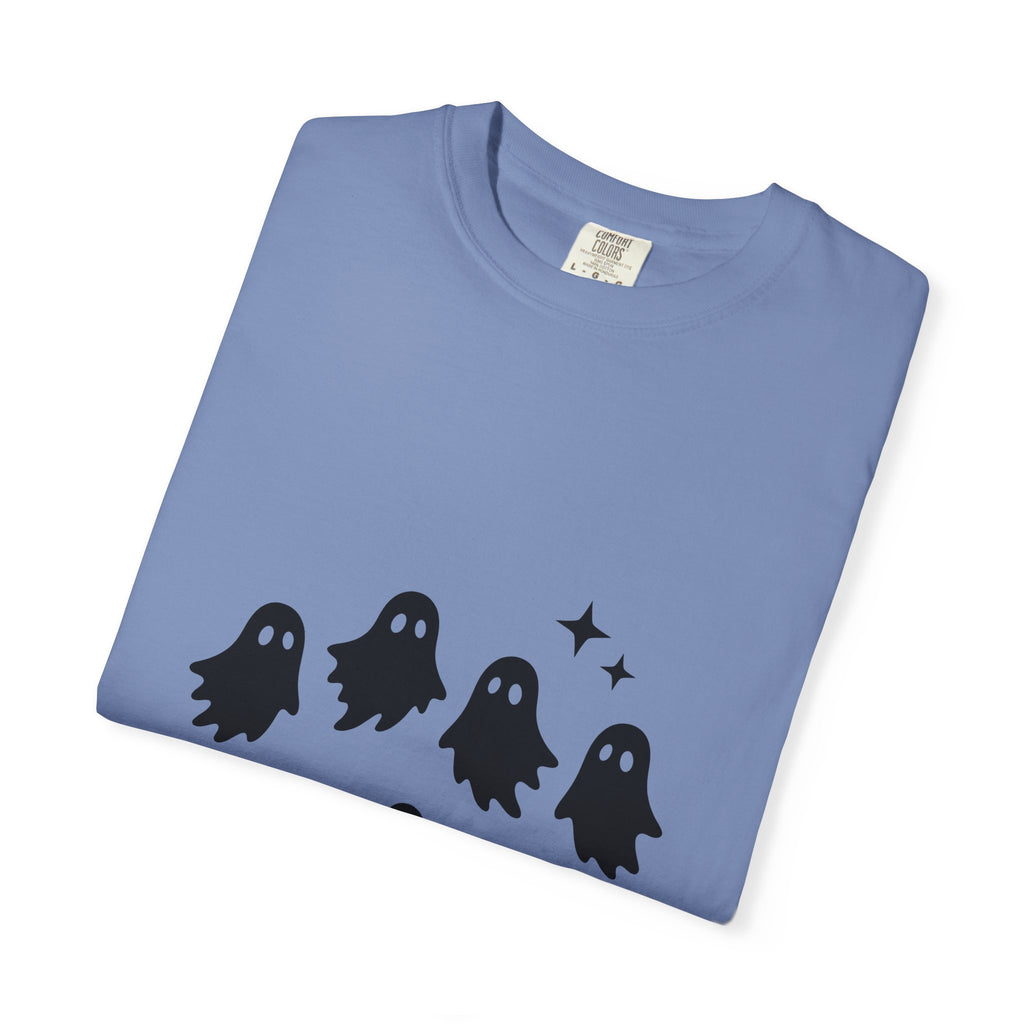 Ghost Halloween Spooky Gift Minimalist Specter Horror Fan Ghostly Creepy Silhouette T-Shirt