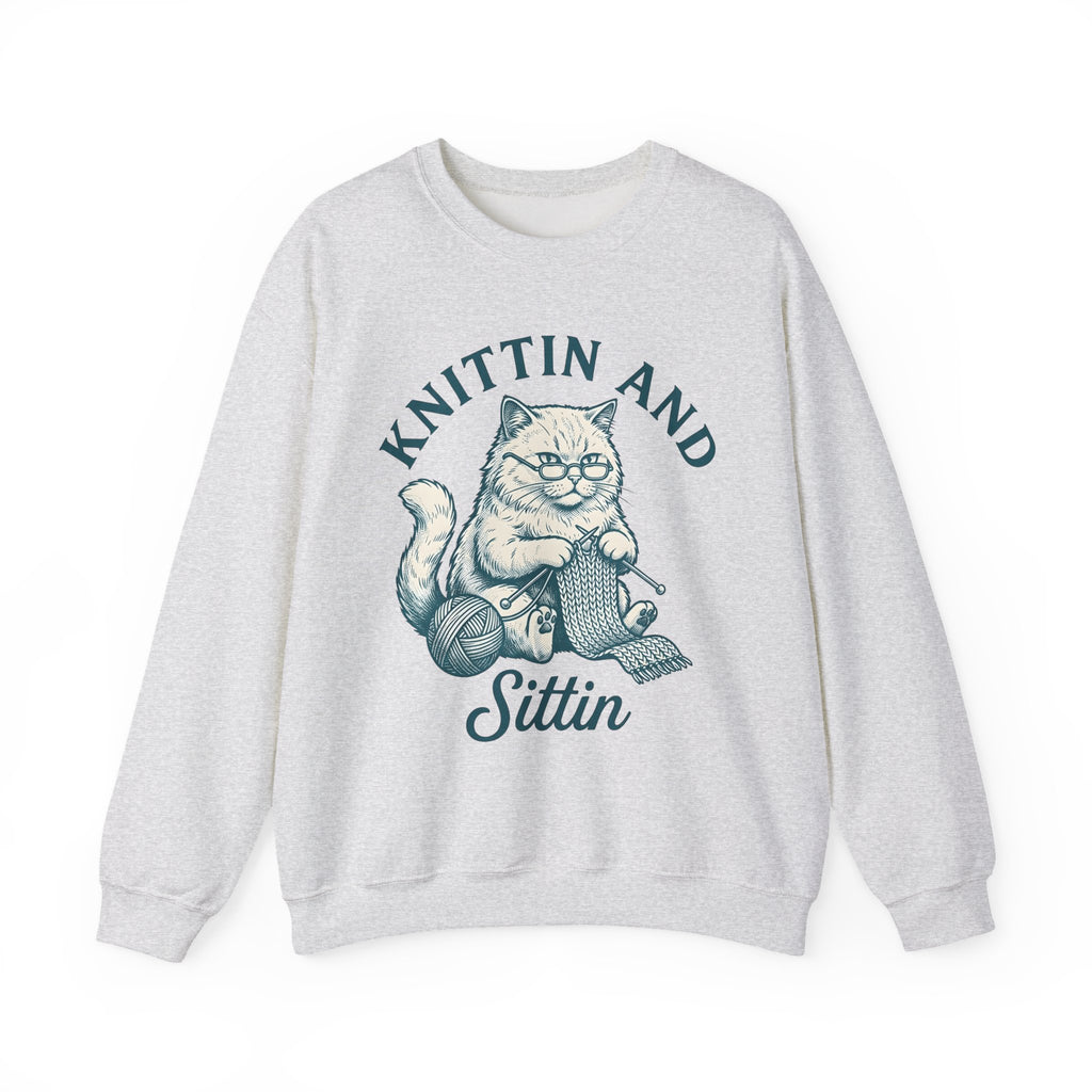 Kitten Crochet Sweatshirt Cat Craft Gift Women Sketch Sweatshirt Amigurumi Sweatshirt Cat Fan Crocheted Graphic Retro Wool Ball Sweatshirt