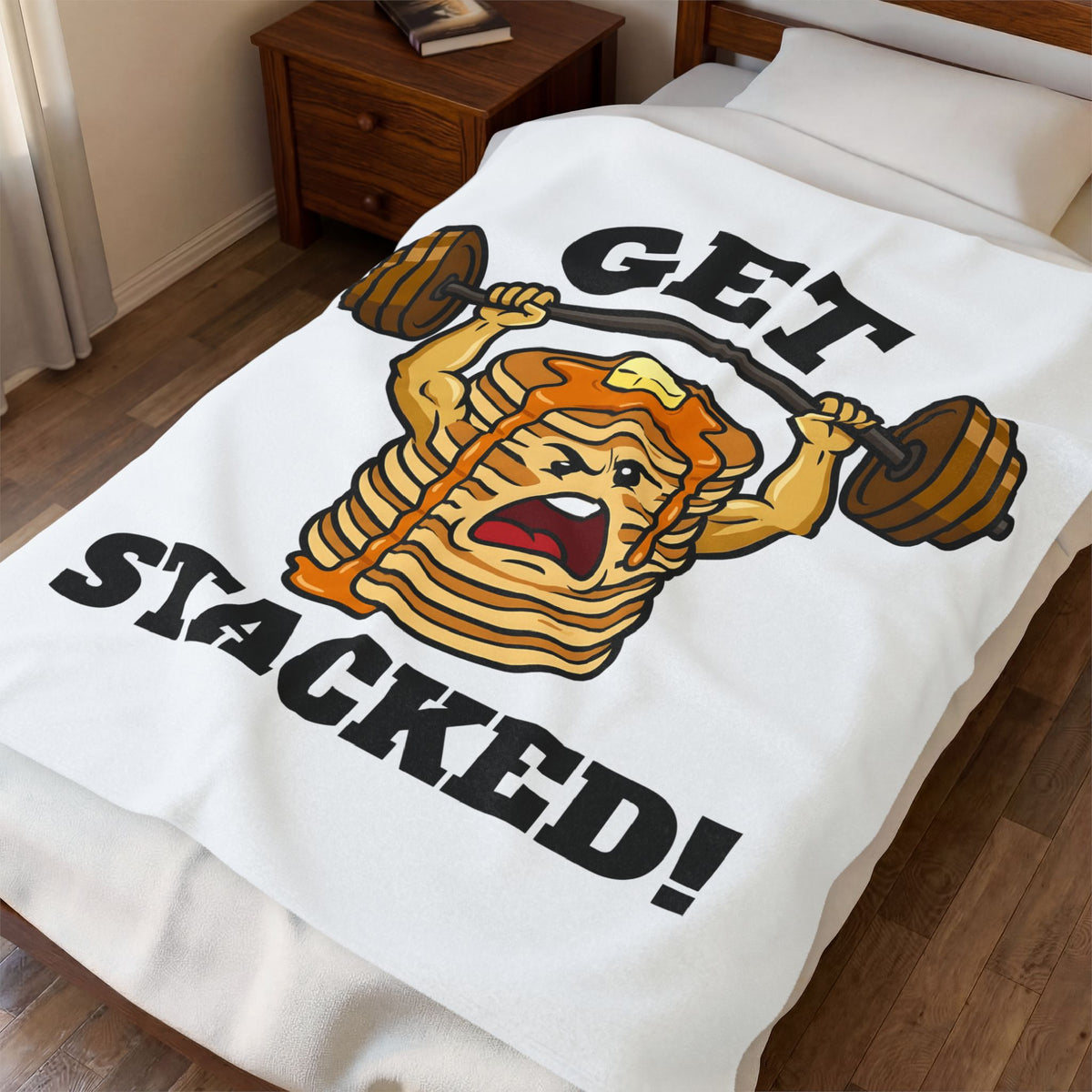 Hotcake Stack Blanket Desserts Training Gift Women Caricature Blanket Pancake Tower Blanket Pastry Fan Cartoon Blanket Fitness Graphic Heavy Stroke
