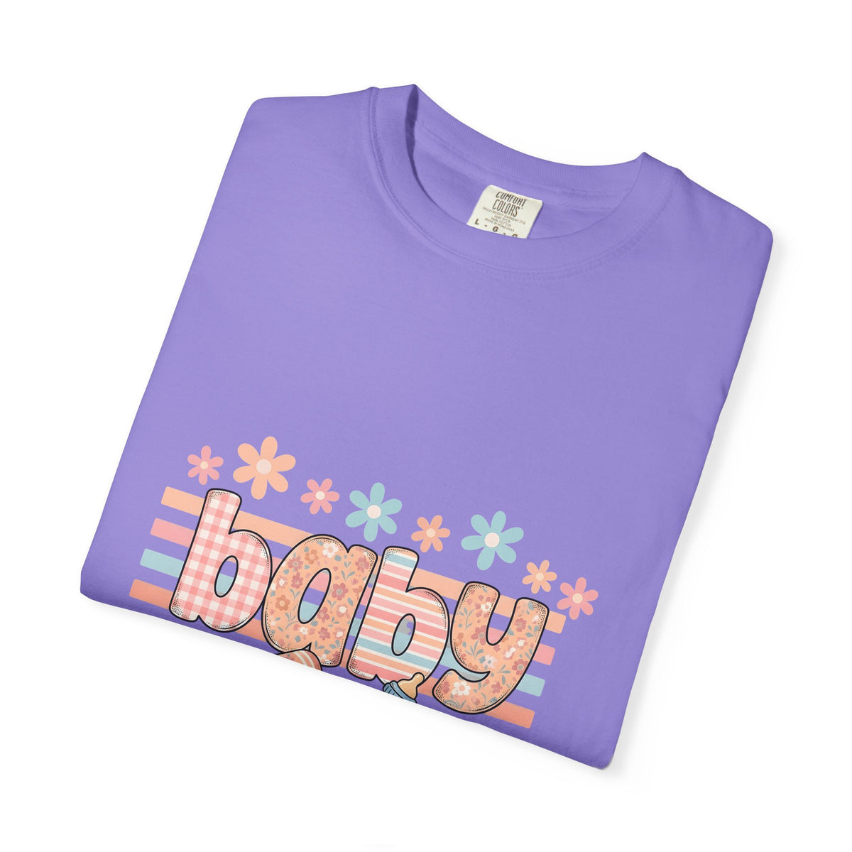 Baby Necessities T-Shirt Baby Event Gift Women Delightful T-Shirt Baby Gear T-Shirt Baby Fan Nursery T-Shirt Party Graphic Light Hues Petals T-Shirt