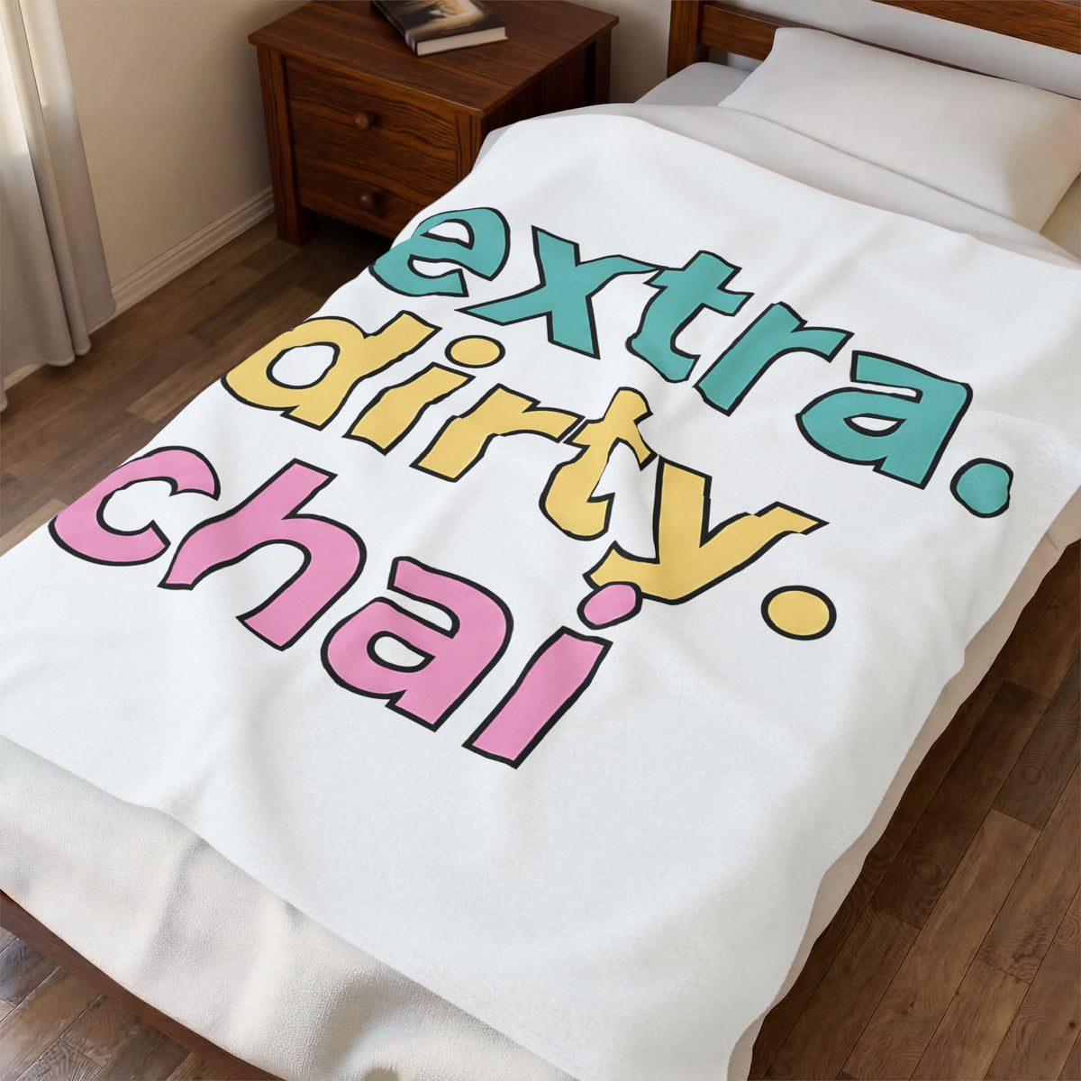 Loud Pastel Font Blanket Coffee Culinary Gift Women Quirky Blanket Bold Typography Blanket Coffee Fan Java Enthusiast Retro Blanket Food Graphic