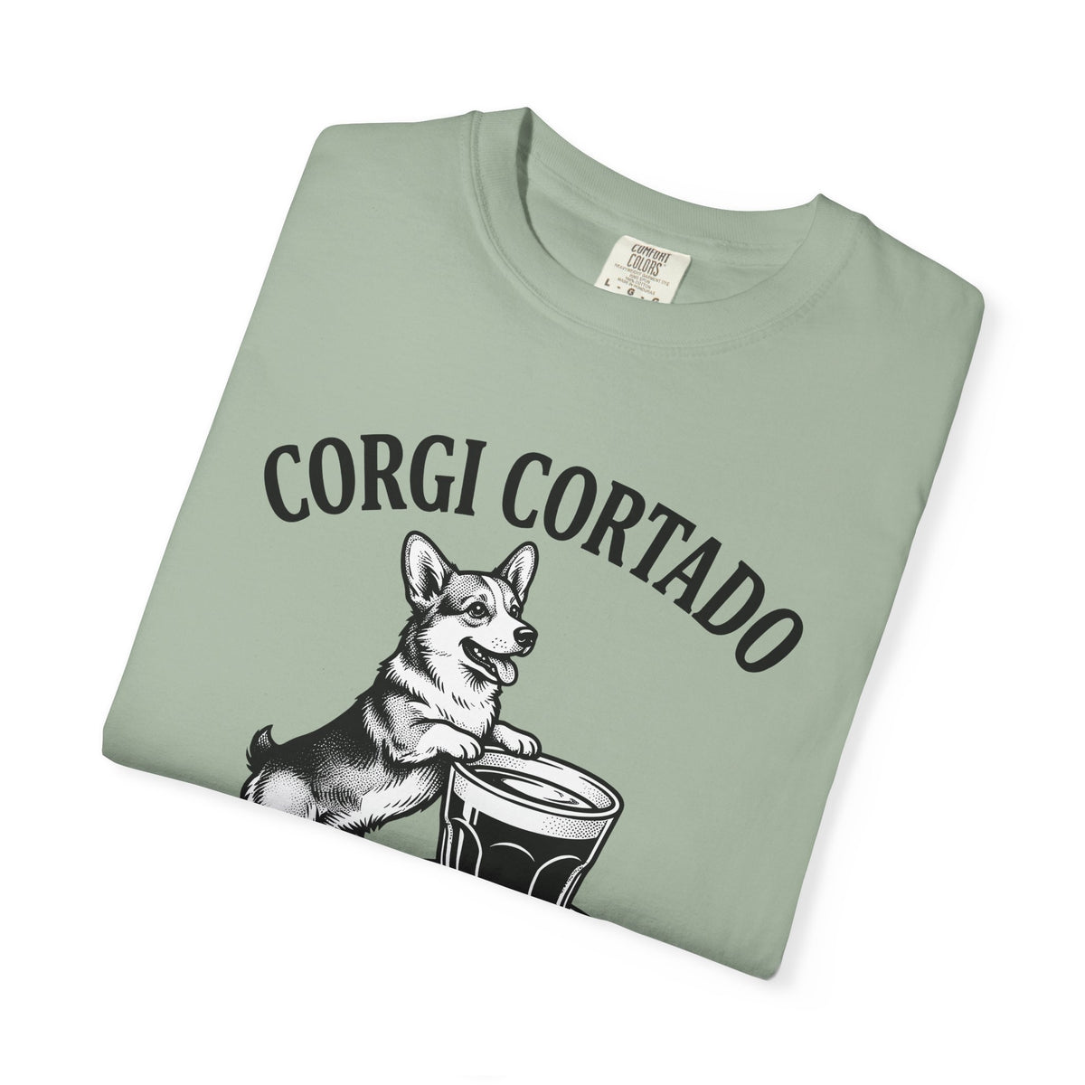 Corgi T-Shirt Dog Cafe Gift Women Rustic T-Shirt Pembroke T-Shirt Dog Fan Country T-Shirt Coffee Graphic Doodle Latte Cup T-Shirt