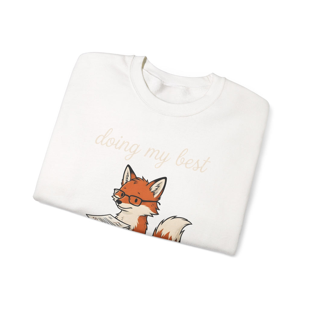 Fox Glasses Sweatshirt Teacher Animal Gift Women Cute Sweatshirt Spectacles Sweatshirt Educator Enthusiast Adorable Sweatshirt Wildlife Graphic Hand Drawn