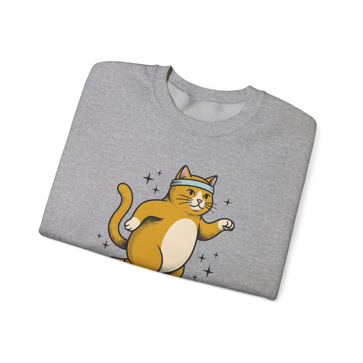 Skating Cat Sweatshirt Funny Feline Gift Women Comic Sweatshirt Cat Sweatshirt Humor Fan Cartoon Sweatshirt Kitty Graphic Vintage Sparkles Sweatshirt