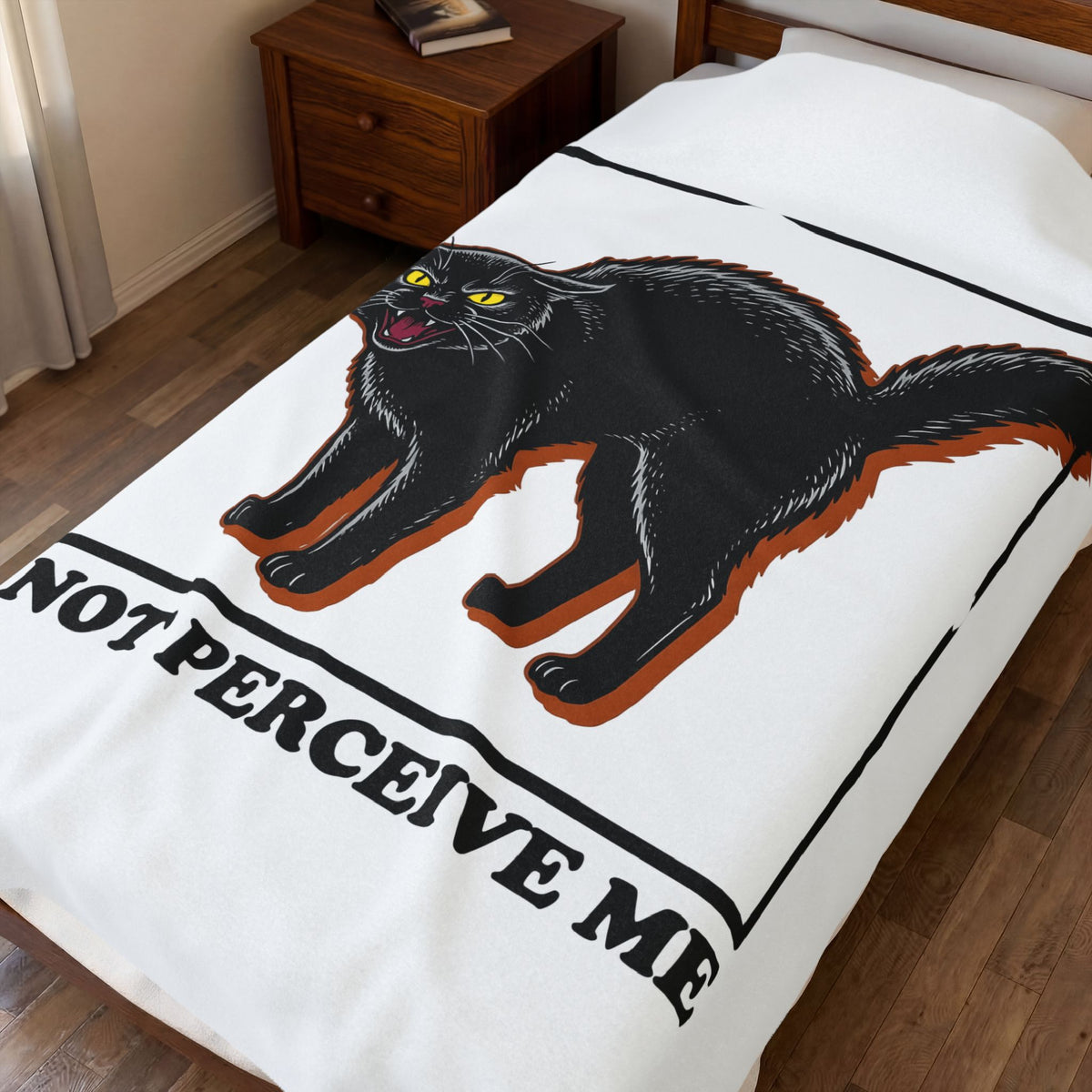 Ebony Cat Cat Event Gift Clean Black Cat Feline Fan Minimalist Party Aged Shining Blanket