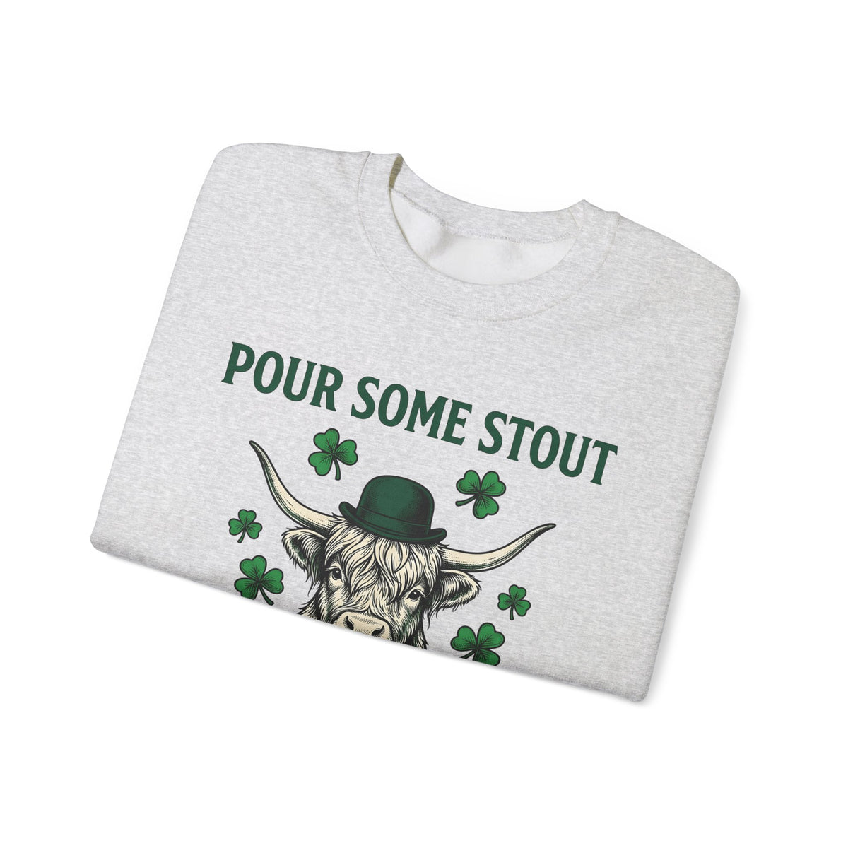Highland Cow Beer Sweatshirt St Patrick's Day Drinking Gift Women Vintage Sweatshirt Beer Sweatshirt St Patricks Fan Retro Sweatshirt Boozy Graphic Hand Drawn