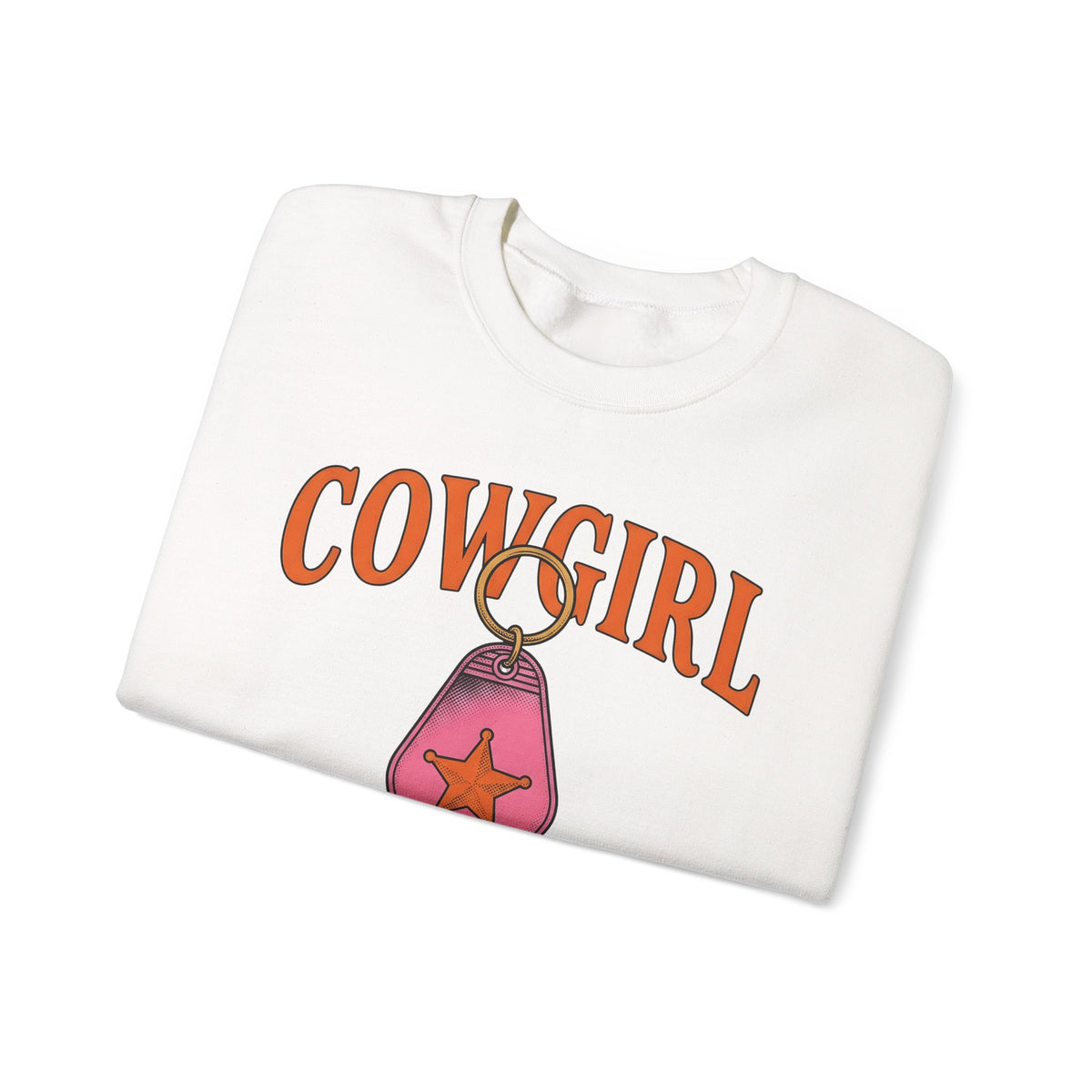 Sheriff Badge Keychain Sweatshirt Cowgirl Cowboy Gift Women Distressed Sweatshirt Keychain Sweatshirt Cowboy Fan Vintage Sweatshirt Rodeo Graphic Hand Drawn