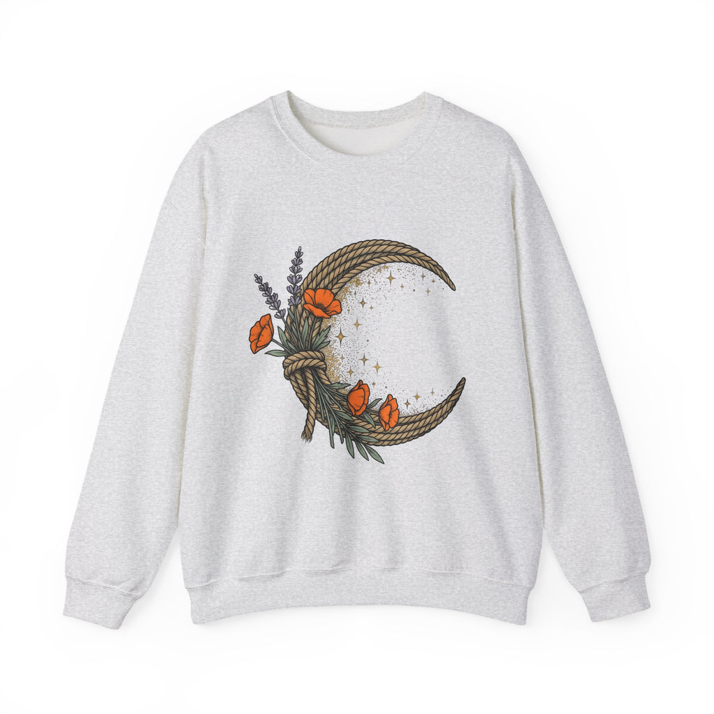 Rope Moon Sweatshirt Cowgirl Western Gift Women Boho Sweatshirt Lunar Sweatshirt Rodeo Fan Hippie Sweatshirt Country Graphic Vintage Wildflowers Sweatshirt