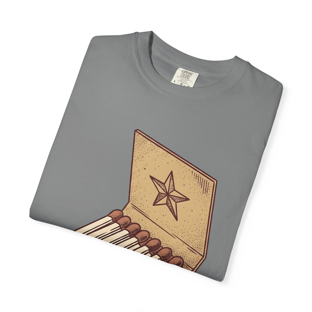 Matchbook Star T-Shirt Cowgirl Gypsy Gift Women Retro T-Shirt Matchcover T-Shirt Cowgirl Fan Vintage T-Shirt Bohemian Graphic Sketch Cowboy T-Shirt