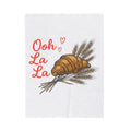 Croissant Drawing Blanket Desserts Sweets Gift Women Retro Blanket Pastry Blanket Dessert Fan Vintage Blanket Treat Graphic Cartoon Flour Blanket