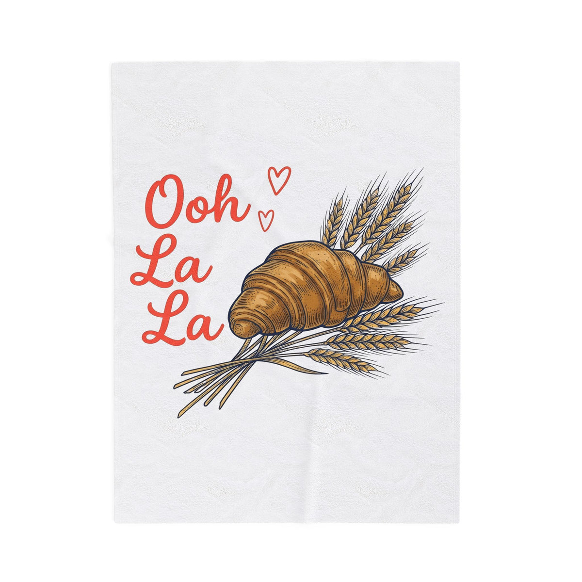 Croissant Drawing Blanket Desserts Sweets Gift Women Retro Blanket Pastry Blanket Dessert Fan Vintage Blanket Treat Graphic Cartoon Flour Blanket