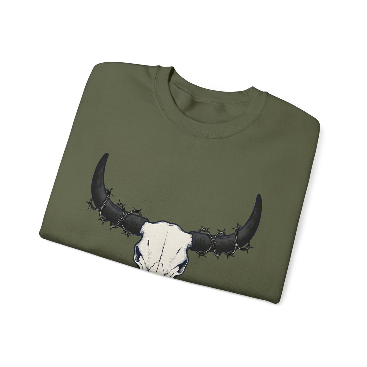 Bull Skull Sweatshirt Cowgirl Ranch Gift Women Western Sweatshirt Cow Skull Sweatshirt