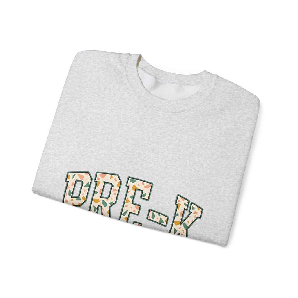 Terrazzo Letters Sweatshirt Teacher Nursery Gift Women Cute Sweatshirt Alphabet Sweatshirt Educator Enthusiast Kawaii Sweatshirt Classroom Graphic Old School