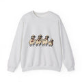 Sheep Herd Sweatshirt Christmas Wildlife Gift Women Lovable Sweatshirt Flock Sweatshirt Xmas Fan Cartoon Sweatshirt Animal Graphic Doodle Festive Lights Sweatshirt