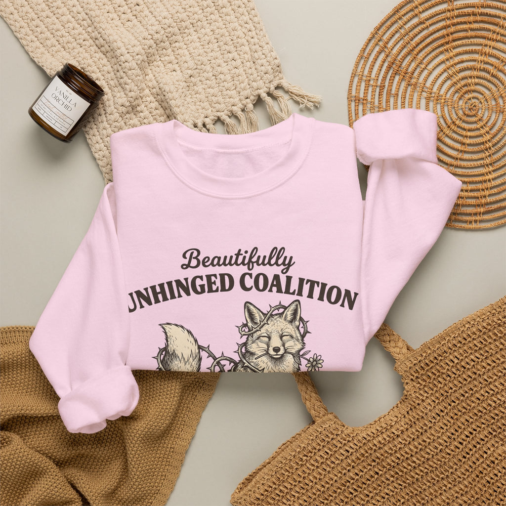 Fox Funny Creatures Gift Classic Fox Humor Fan Vintage Animal Doodle Floral Sweatshirt