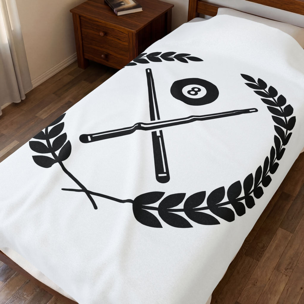 Billiard Badge Blanket Billiards Contest Gift Women Modern Blanket Pool Badge Blanket Billiards Fan Contemporary Blanket Competition Graphic