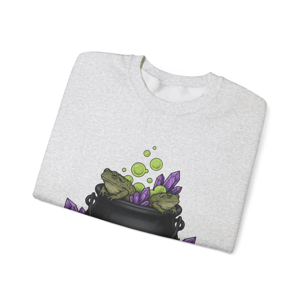 Cauldron Frogs Sweatshirt Halloween Witchcraft Gift Women Gothic Sweatshirt Toad Sweatshirt Horror Fan Dark Sweatshirt Occult Graphic