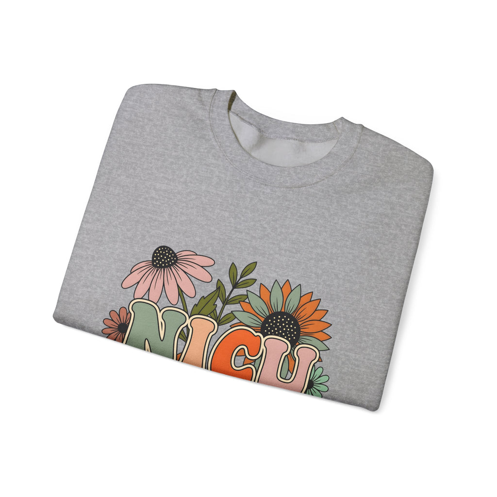 Flower Print Sweatshirt NICU Nurse Healthcare Gift Women Hippie Sweatshirt Floral Sweatshirt Nurse Practitioner Enthusiast Bohemian Sweatshirt Medical Graphic