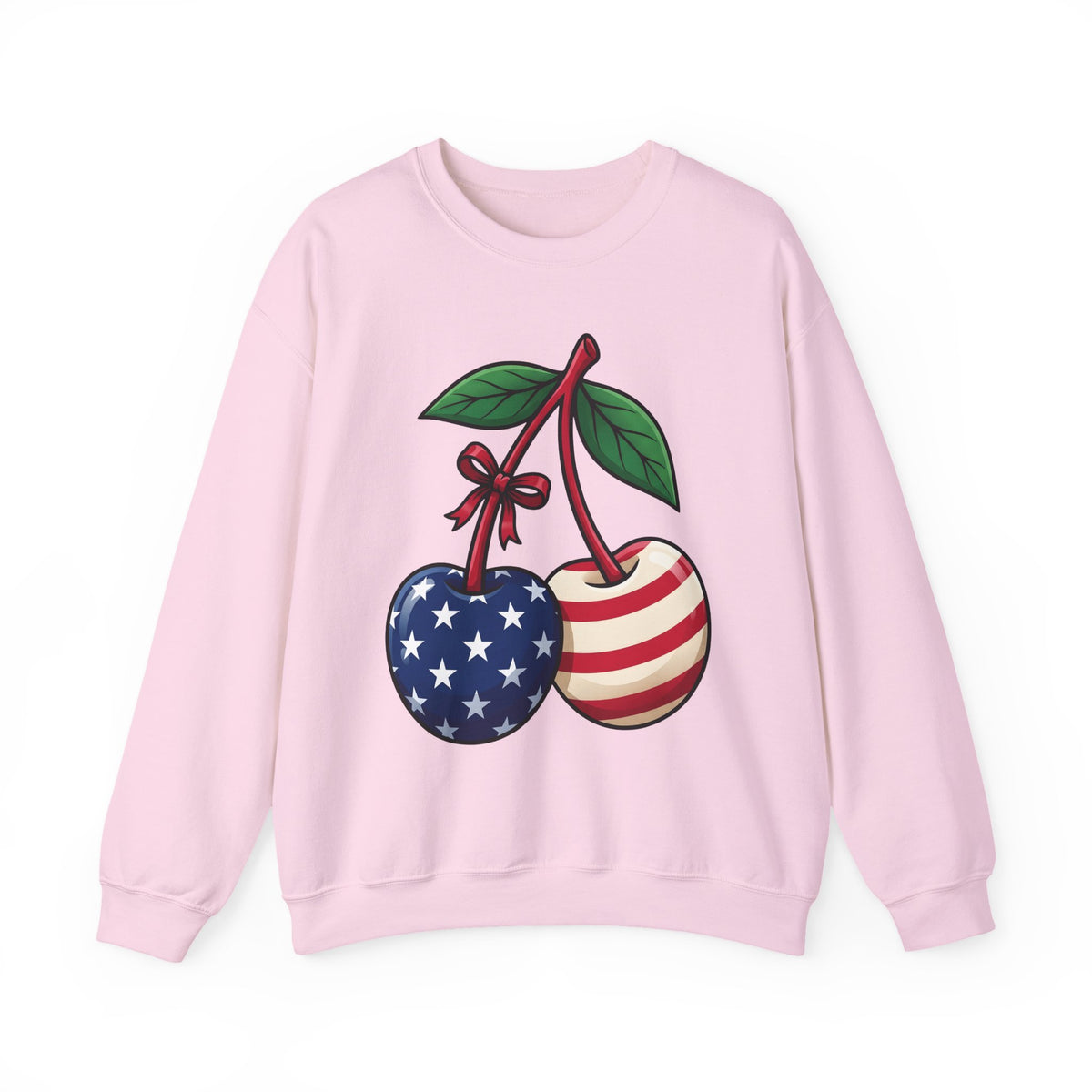American Cherries 4Th Of July Beach Gift Comic Cherry Independence Day Fan Cartoon Coastal Sweatshirt