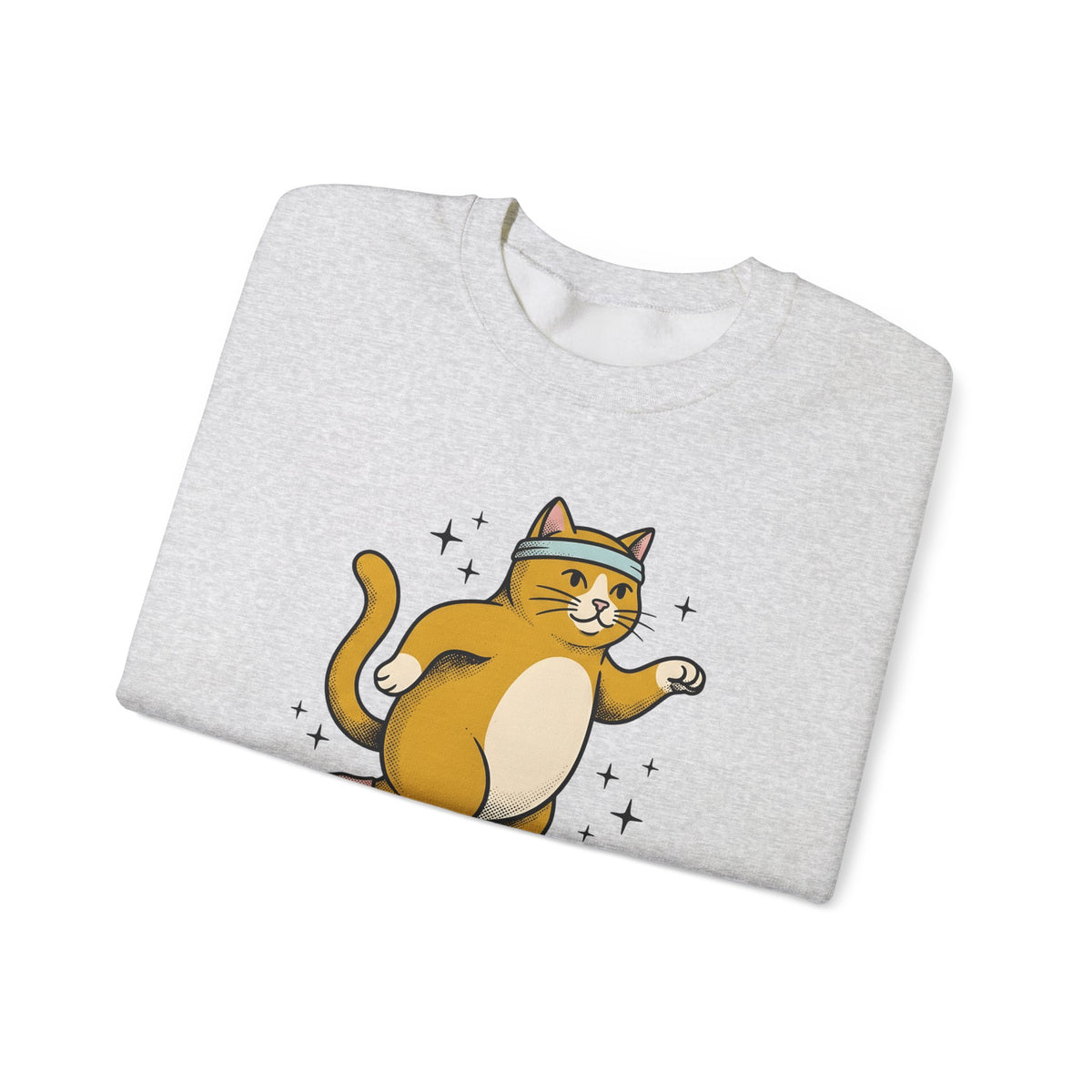 Skating Cat Sweatshirt Funny Feline Gift Women Comic Sweatshirt Cat Sweatshirt Humor Fan Cartoon Sweatshirt Kitty Graphic Vintage Sparkles Sweatshirt
