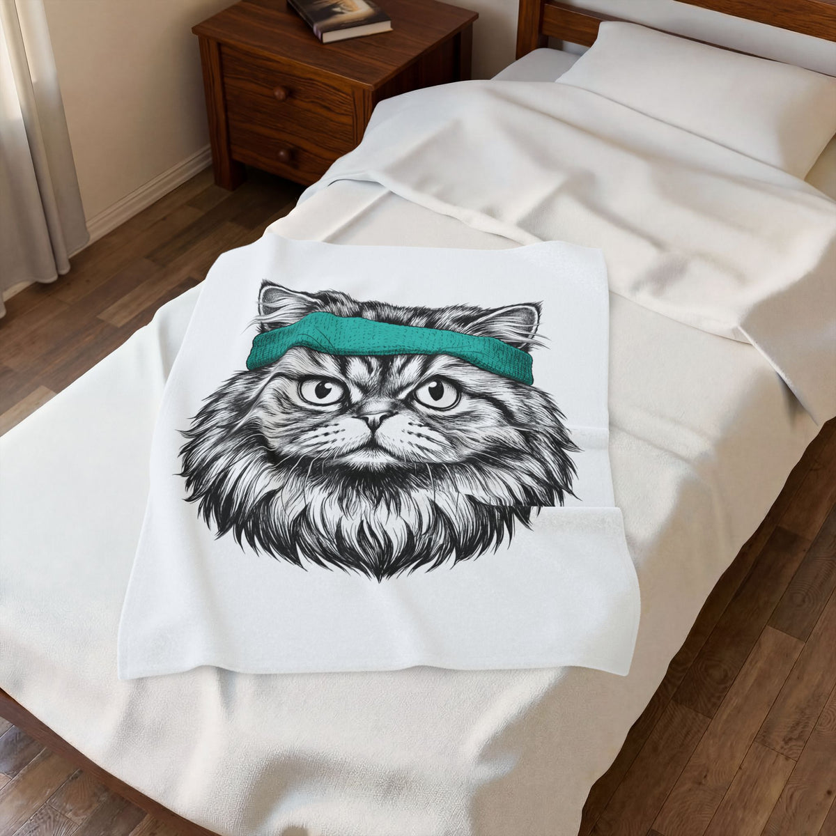 Striped Cat Blanket Cat Pet Supplies Gift Women Doodle Blanket Tabby Cat Blanket Cat Fan Feline Blanket Pet Accessories Graphic Minimalist Headwrap