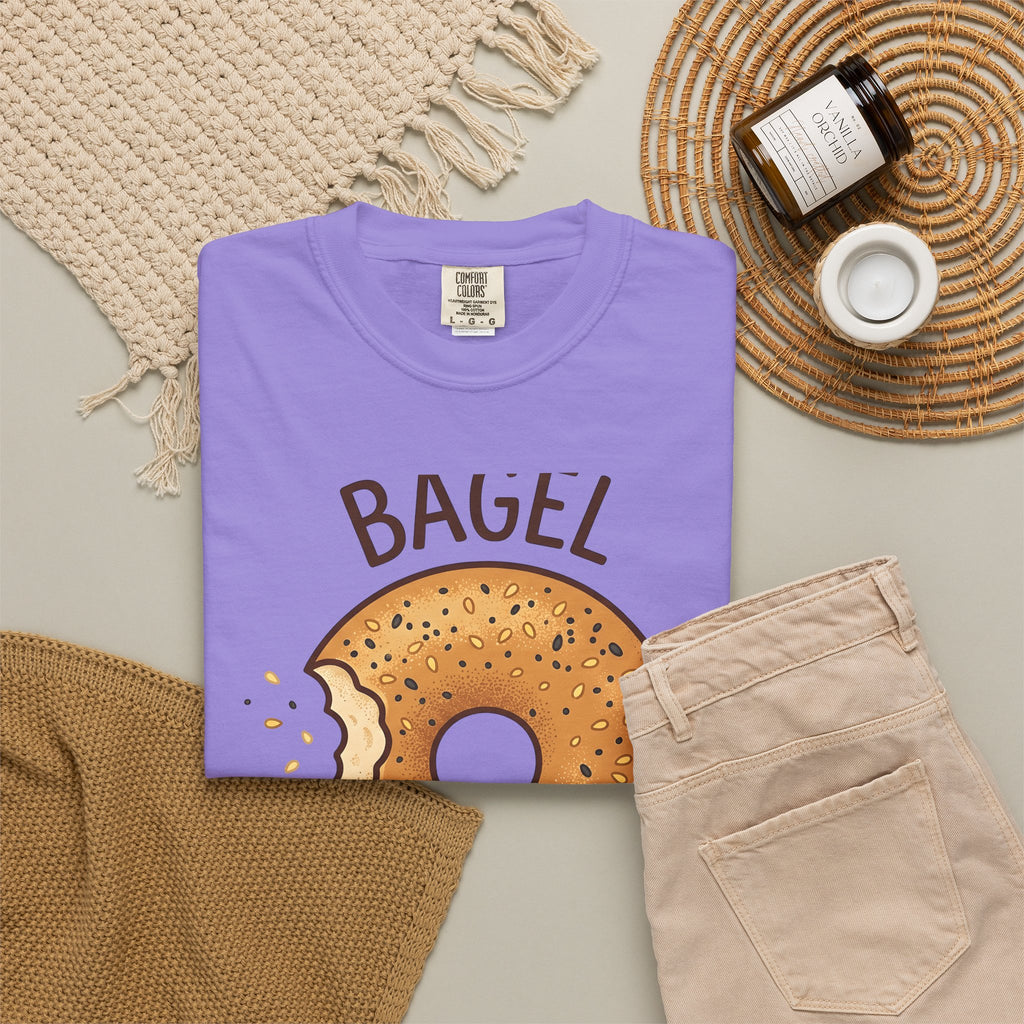 Bagel Desserts Morning Gift Doodle Bagel Pastry Fan Hand Drawn Breakfast Old School T-Shirt
