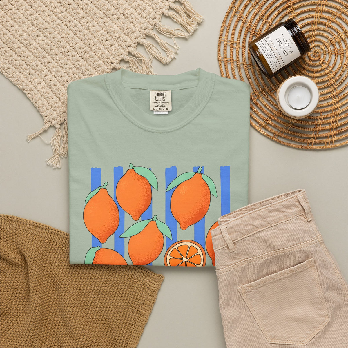 Lemon Fruit T-Shirt Drinks Vacation Gift Women Cartoon T-Shirt Citrus T-Shirt Beverage Fan Cocktail Graphic Classic Orange Segment T-Shirt