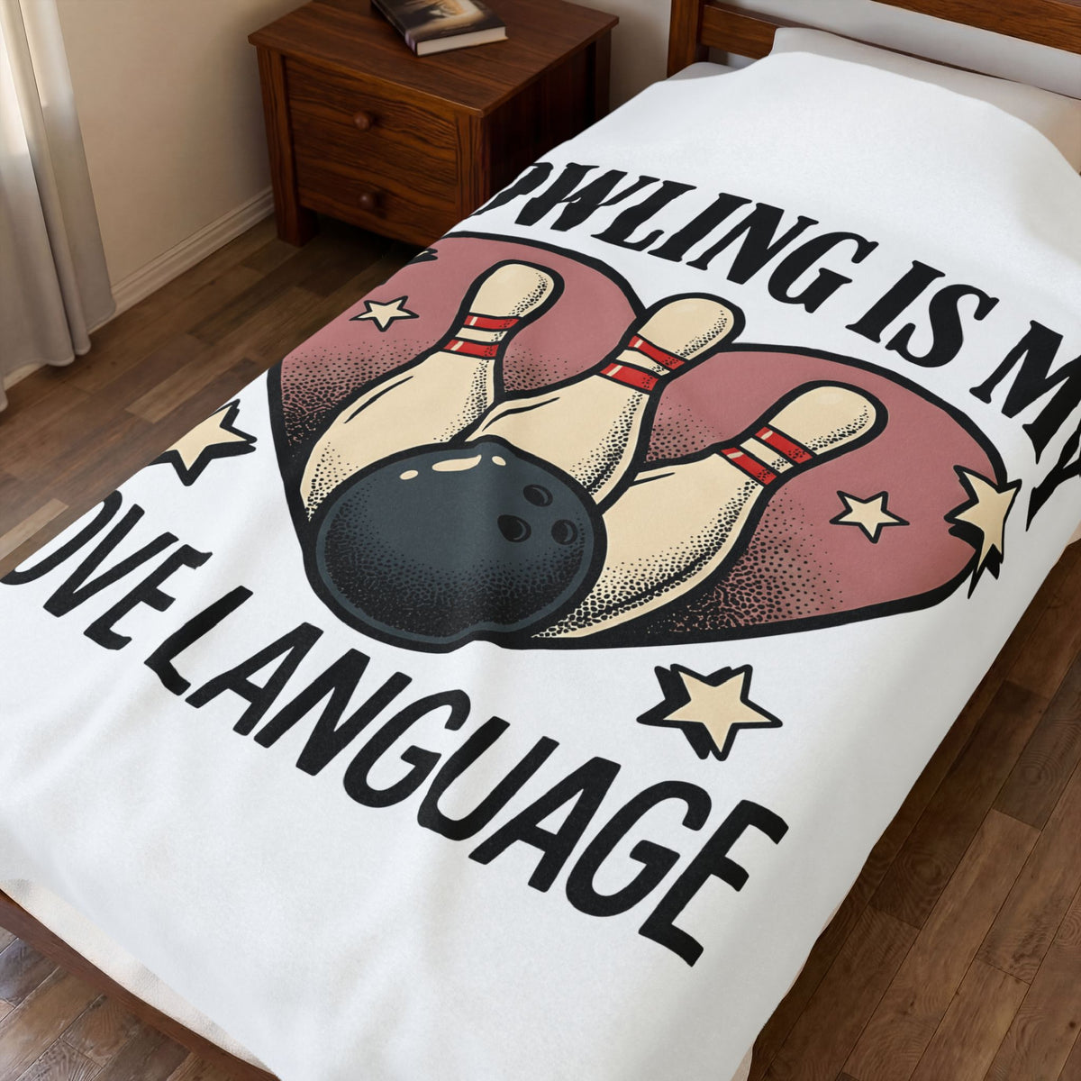 Bowling Pins Ball Blanket Bowling Humor Gift Women Vintage Blanket Bowling Ball Blanket Bowler Fan Distressed Blanket Funny Graphic Retro Heart