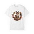 Maine Coon Pet T-Shirt Cat Pumpkin Gift Women Greenery T-Shirt Cat T-Shirt Cat Fan Foliage T-Shirt Gourd Graphic Old-Fashioned Orange Leaves T-Shirt
