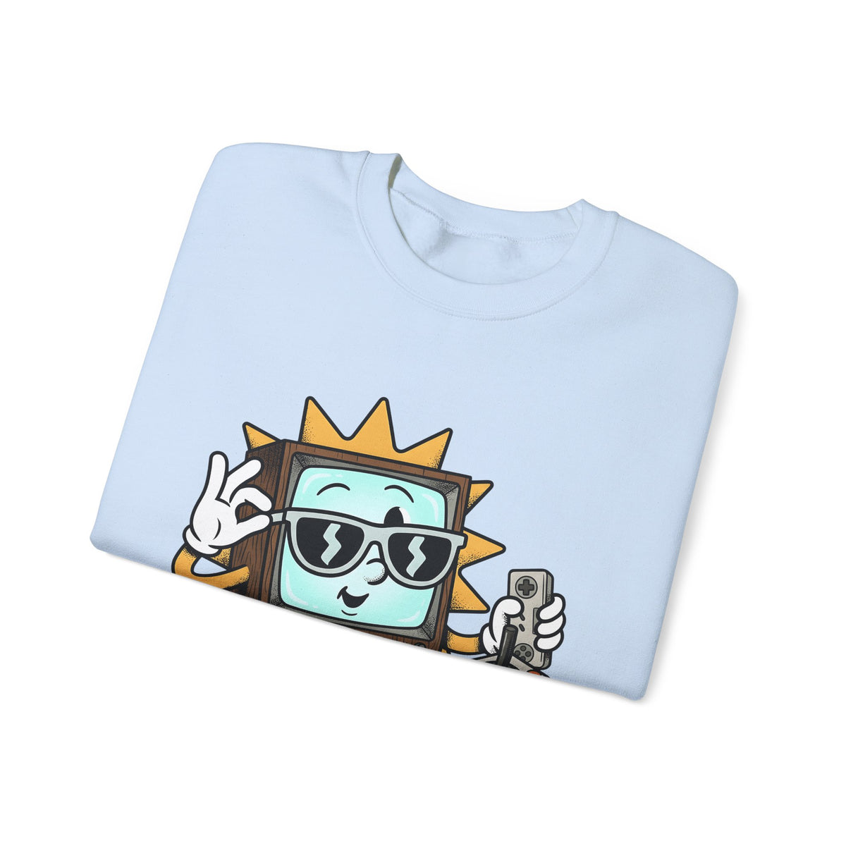 Vintage Tv Figure Sweatshirt Cute Console Gift Women Comic Sweatshirt Retro Tv Character Sweatshirt Adorable Fan Cartoon Sweatshirt Controller Graphic Classic
