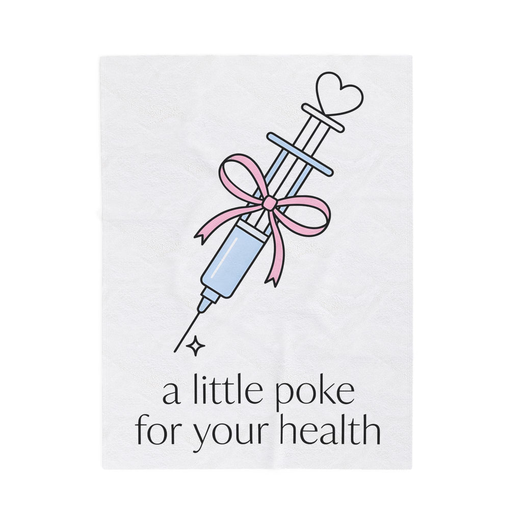 Syringe Illustration Blanket Nurse Healthcare Gift Women Cute Blanket Injection T-Sh