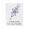 Syringe Illustration Blanket Nurse Healthcare Gift Women Cute Blanket Injection T-Sh