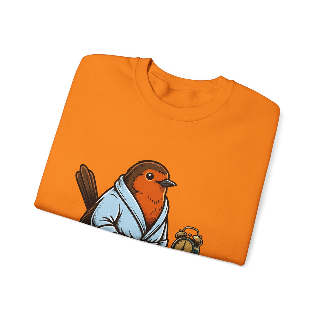 Avian Robe Sweatshirt Funny Creature Gift Women Animated Sweatshirt Bird Sweatshirt Humor Fan Cartoon Sweatshirt Beast Graphic Old School Alarm Sweatshirt