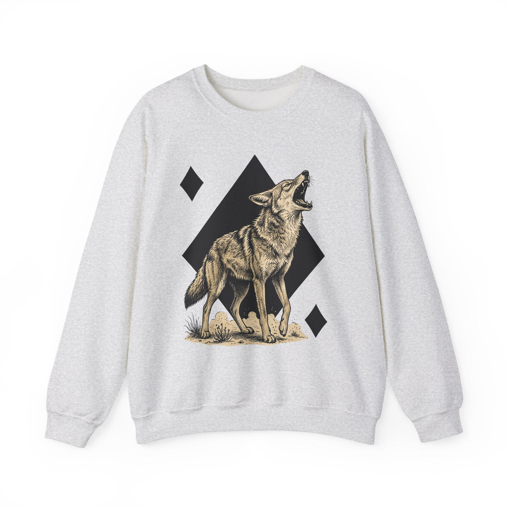 Howling Wolf Sweatshirt Wolf Pets Gift Women Sketch Sweatshirt Gray Wolf Sweatshirt Wolf Fan Canine Graphic Sweatshirt Hand Drawn Shape Sweatshirt