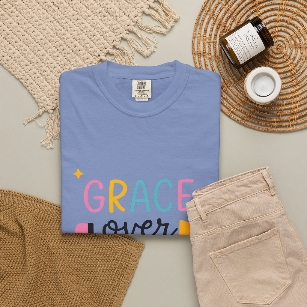Pencil Graphic T-Shirt Teachers School Gift Women Playful T-Shirt Illustration T-Shirt Educator Enthusiast Whimsical T-Shirt Classroom Graphic