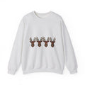 Reindeer Head Holiday Christmas Gift Folk Caribou Christmas Fan Primitive Xmas Vintage Holly Sweatshirt
