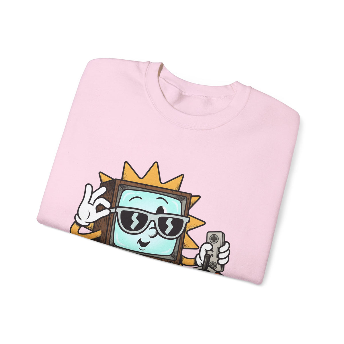 Vintage Tv Figure Sweatshirt Cute Console Gift Women Comic Sweatshirt Retro Tv Character Sweatshirt Adorable Fan Cartoon Sweatshirt Controller Graphic Classic