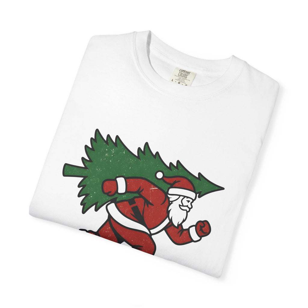 Santa Roller Skates T-Shirt Sports Christmas Gift Women Cartoon T-Shirt Kris Kringle T-Shirt Athlete Fan Toon T-Shirt Holiday Graphic Vintage