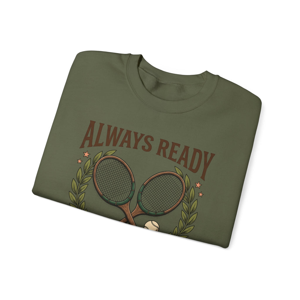 Tennis Rackets Sweatshirt Tennis Fitness Gift Women Vintage Sweatshirt Racket Sweatshirt Tennis Enthusiast Retro Sweatshirt Workout Graphic Hand Drawn Laurel