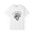 Heart Anatomy Flowers T-Shirt Fitness Exercise Gift Women Garden T-Shirt Heart T-Shirt Athlete Enthusiast Botanical T-Shirt Workout Graphic Classic