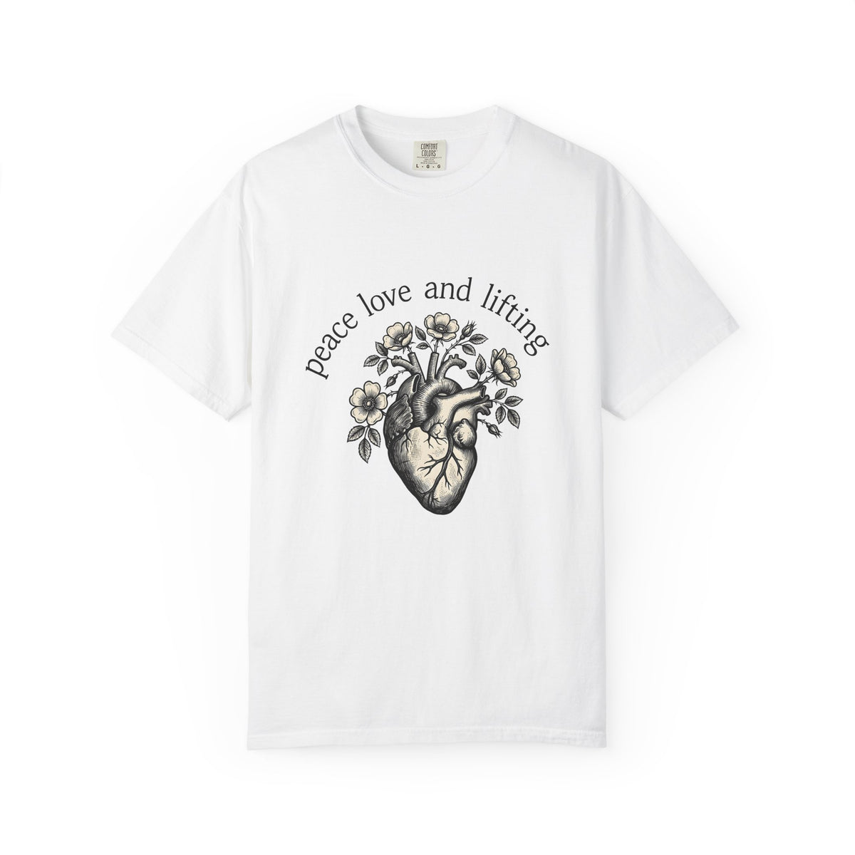 Heart Anatomy Flowers T-Shirt Fitness Exercise Gift Women Garden T-Shirt Heart T-Shirt Athlete Enthusiast Botanical T-Shirt Workout Graphic Classic