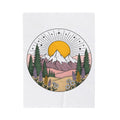Mountain Scenery Blanket Nature Camping Gift Women Rustic Blanket Landscape Blanket Outdoors Enthusiast Distressed Blanket Outdoor Graphic Vintage