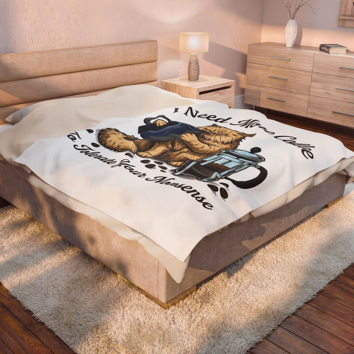 Cranky Cat Blanket Cat Latte Gift Women Old School Blanket Grumpy Cat Blanket Cat Fan Feline Blanket Coffee Graphic Doodle Blanket Blanket