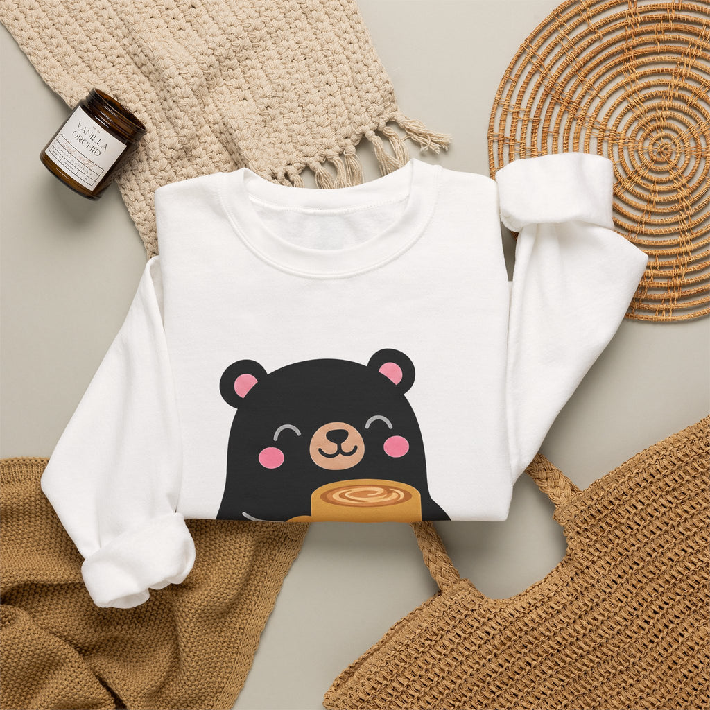 Bear Coffee Cup Coffee Animal Gift Cute Mug Coffee Fan Coffee Mug Kawaii Minimalist Sweatshirt